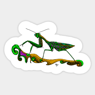 Mantis Religiosa Santateresa Green Sticker
